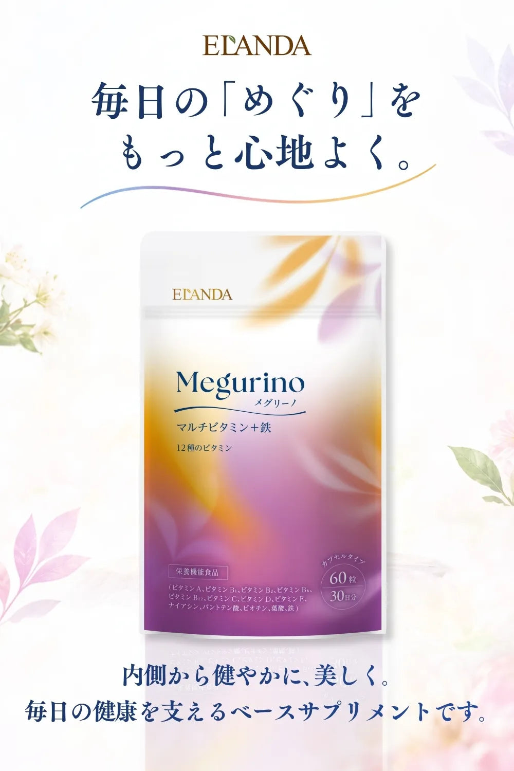 メグリーノ マルチビタミン+鉄 60粒