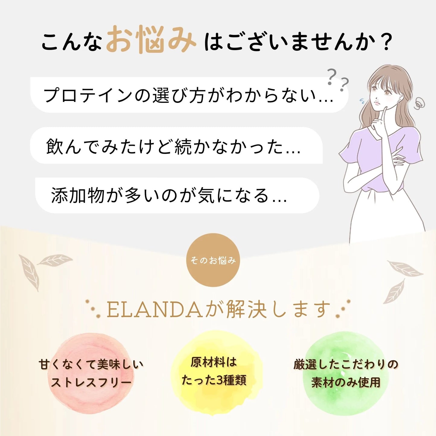 エランダ ホエイプロテイン プレーン風味 900g