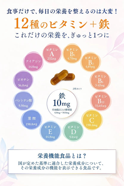 メグリーノ マルチビタミン＋鉄 60粒