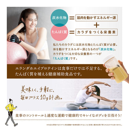 エランダ ホエイプロテイン 甘くないミルクティー風味320ｇ
