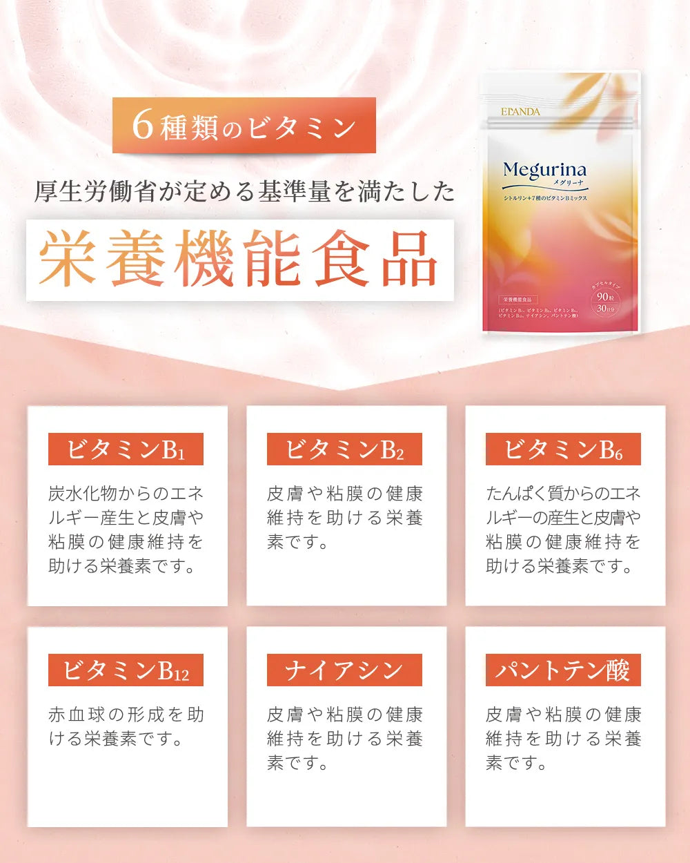 メグリーナ シトルリン＋7種のビタミンBミックス 90粒